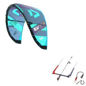 DUOTONE EVO SLS 9 Blue/Mint 2024 + TRUST BAR 2024 + CHICKEN FREERIDE